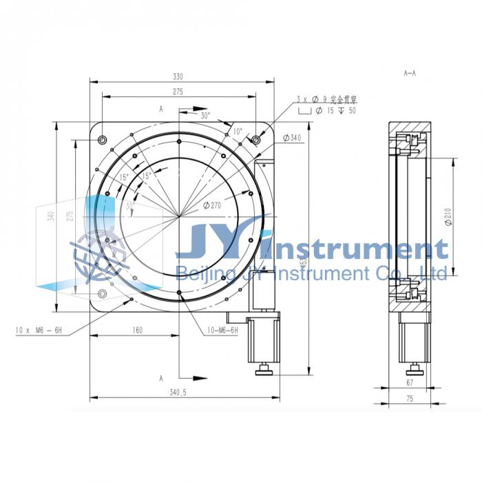 Customized Motorized Rotary Table (clear aperture 210mm)